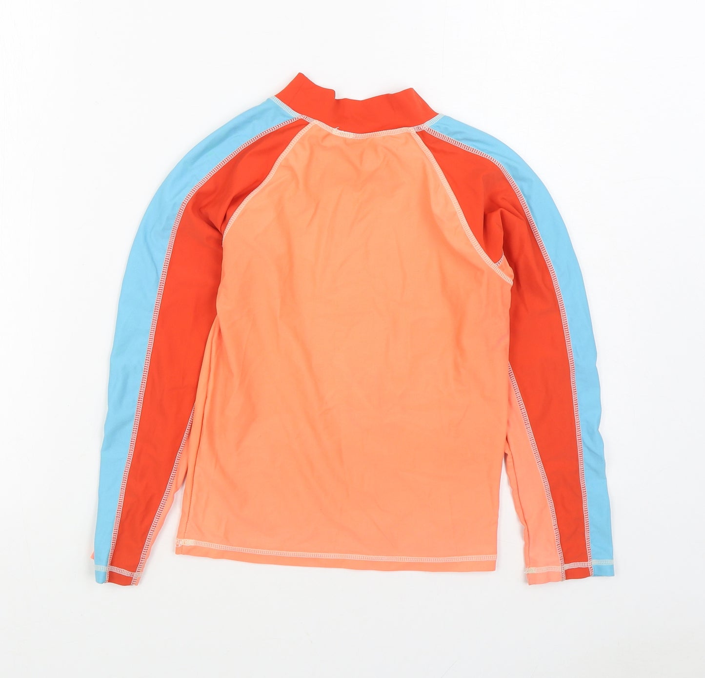 BodyBoard Boys Red Polyamide Basic T-Shirt Size 7-8 Years Round Neck Pullover - Swim Top