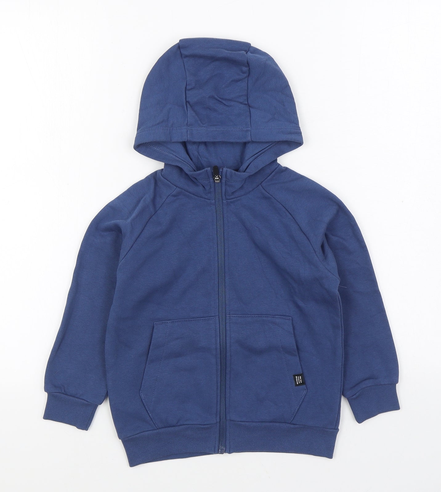 NEXT Boys Blue Cotton Full Zip Hoodie Size 5 Years Zip