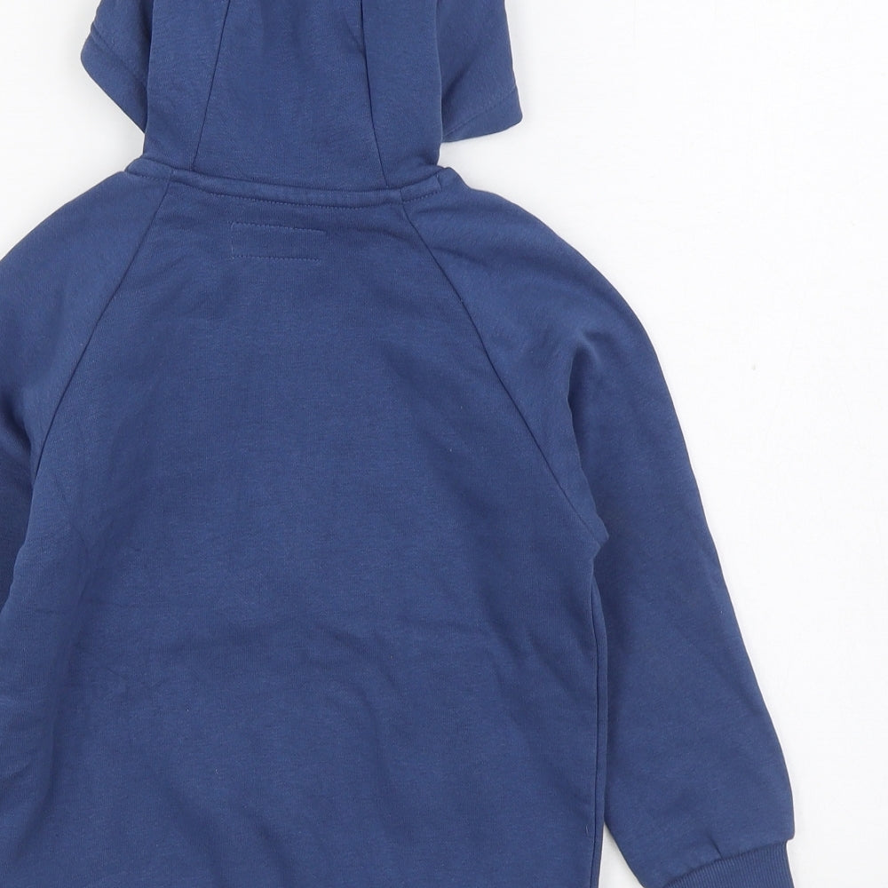 NEXT Boys Blue Cotton Full Zip Hoodie Size 5 Years Zip