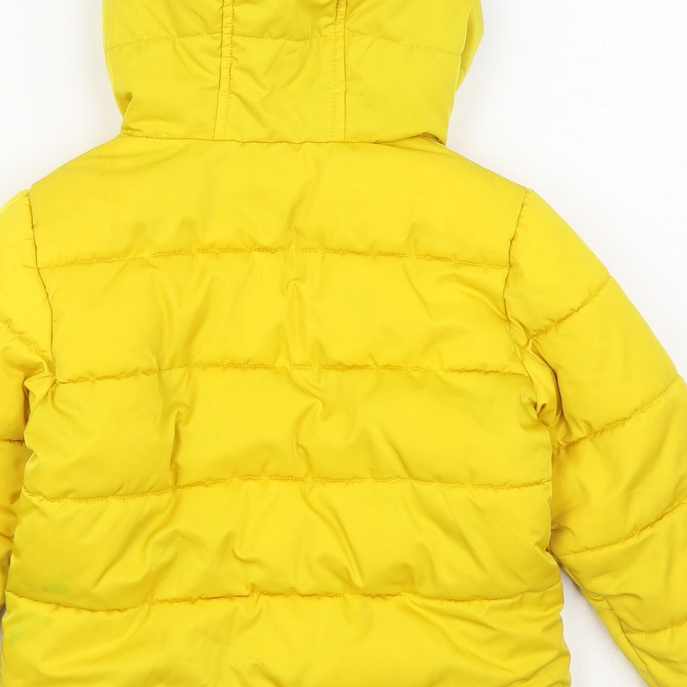 Primark Boys Yellow Rain Coat Coat Size 4-5 Years Zip