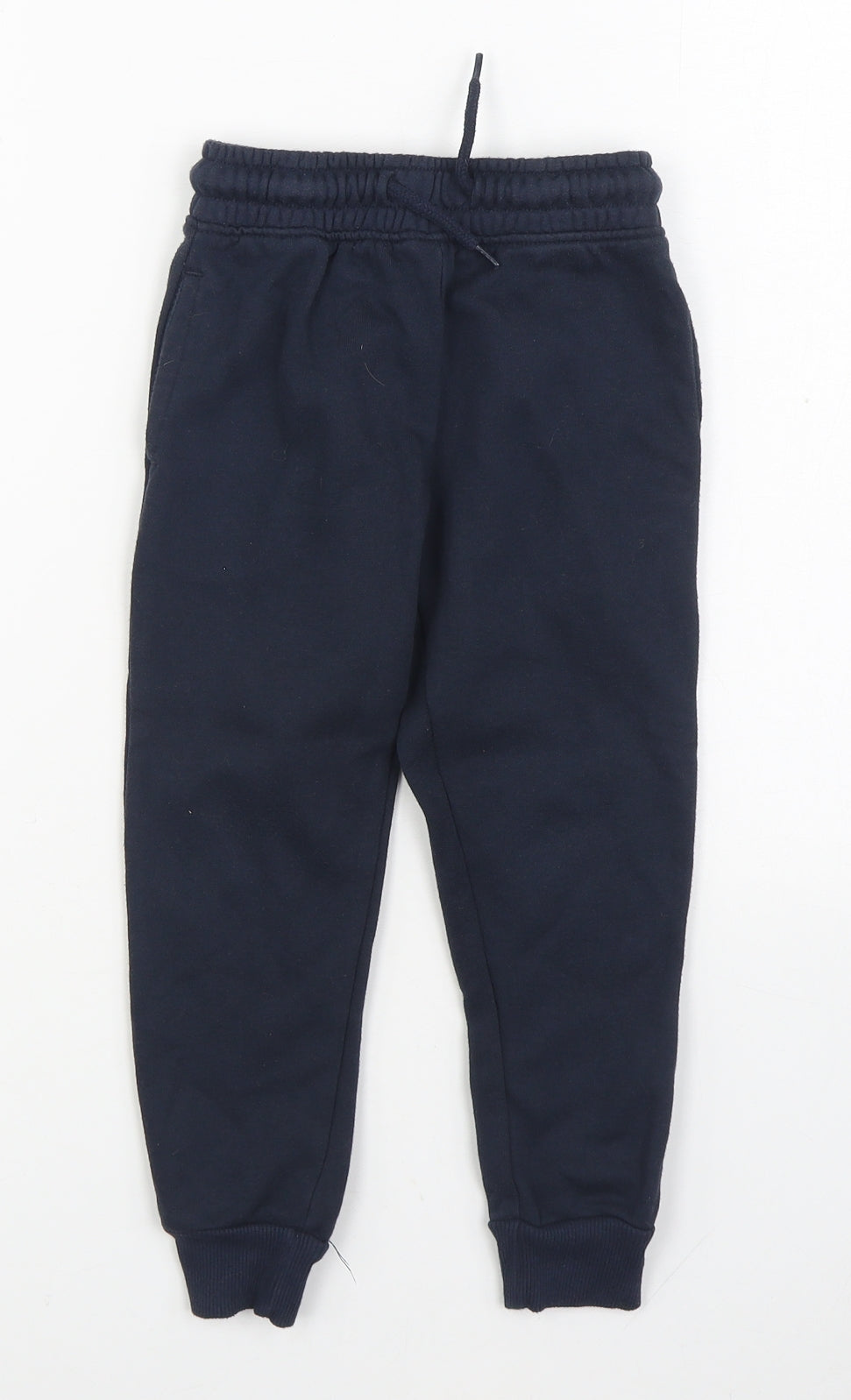Dunnes Stores Boys Blue Cotton Jogger Trousers Size 5 Years Regular Tie