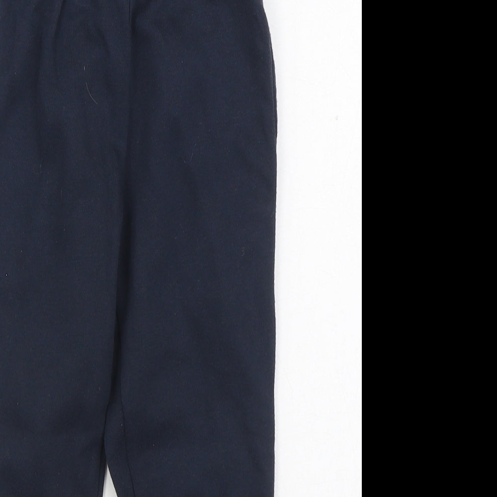 Dunnes Stores Boys Blue Cotton Jogger Trousers Size 5 Years Regular Tie
