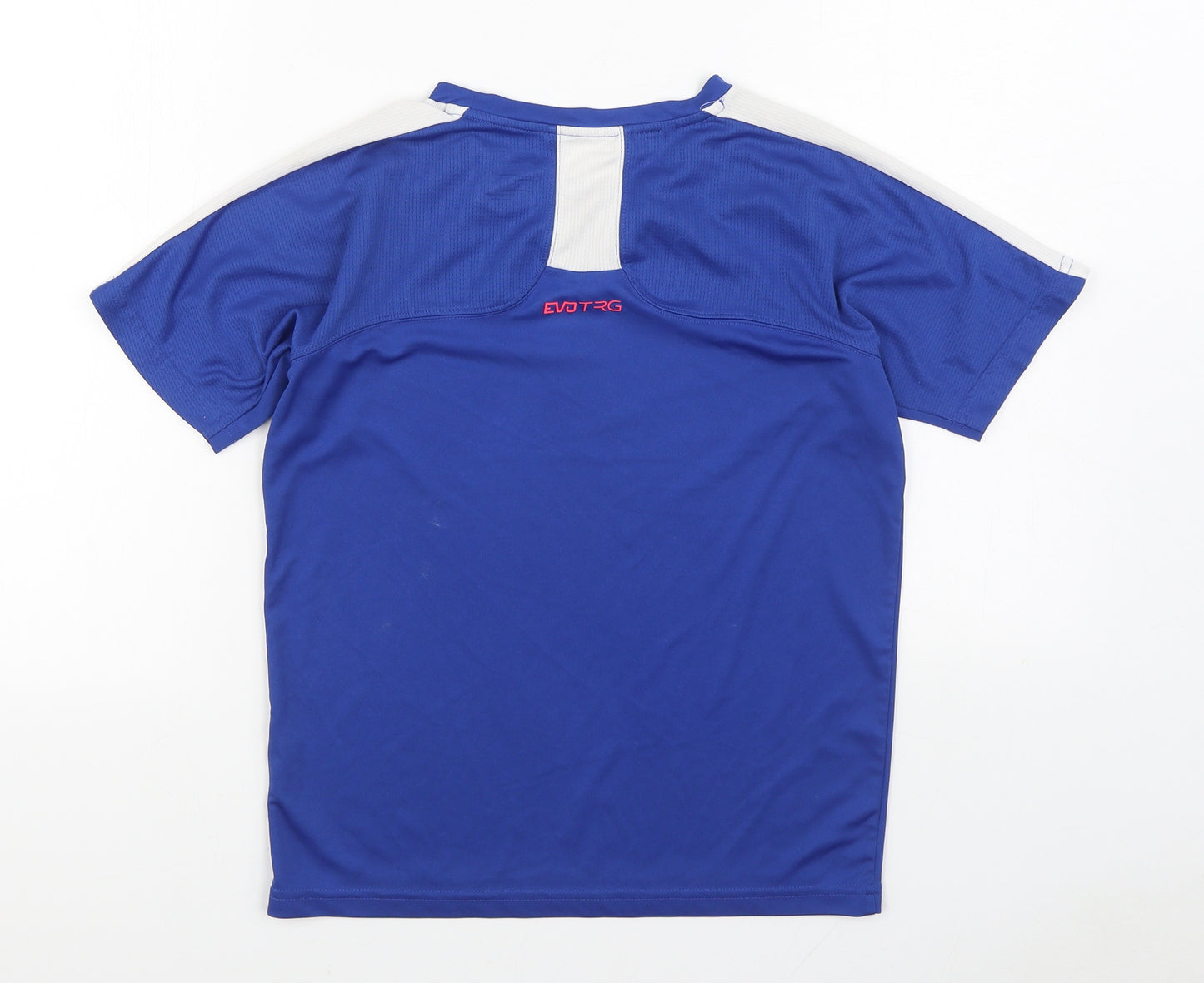PUMA Boys Blue Polyester Basic T-Shirt Size 11-12 Years Round Neck Pullover