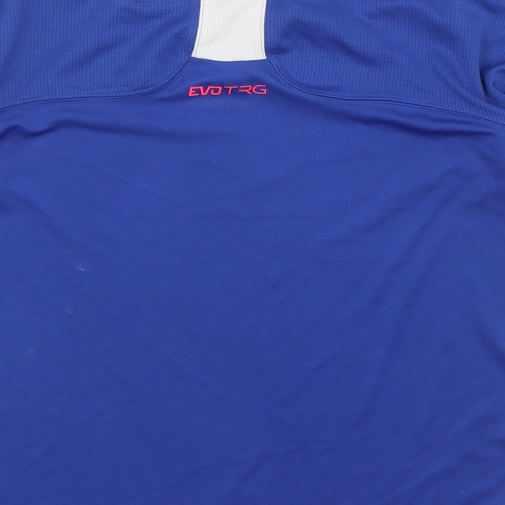 PUMA Boys Blue Polyester Basic T-Shirt Size 11-12 Years Round Neck Pullover