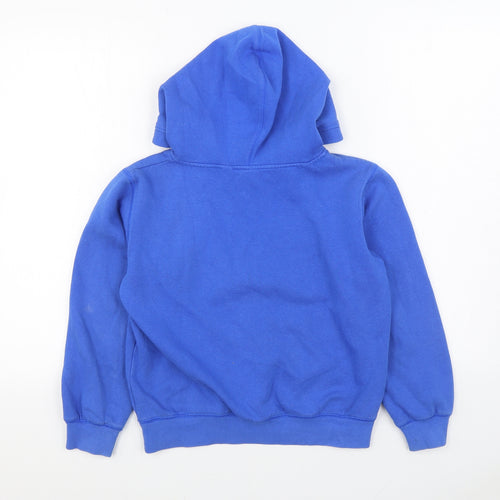 DOMYOS Boys Blue Cotton Pullover Hoodie Size 12 Years Pullover