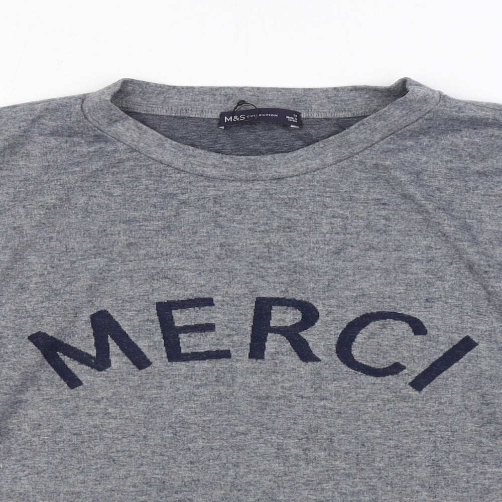 Marks and Spencer Womens Grey Polyester Pullover Sweatshirt Size 20 Pullover