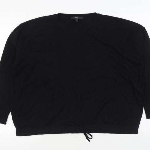NEXT Womens Black Viscose Pullover Sweatshirt Size L Pullover