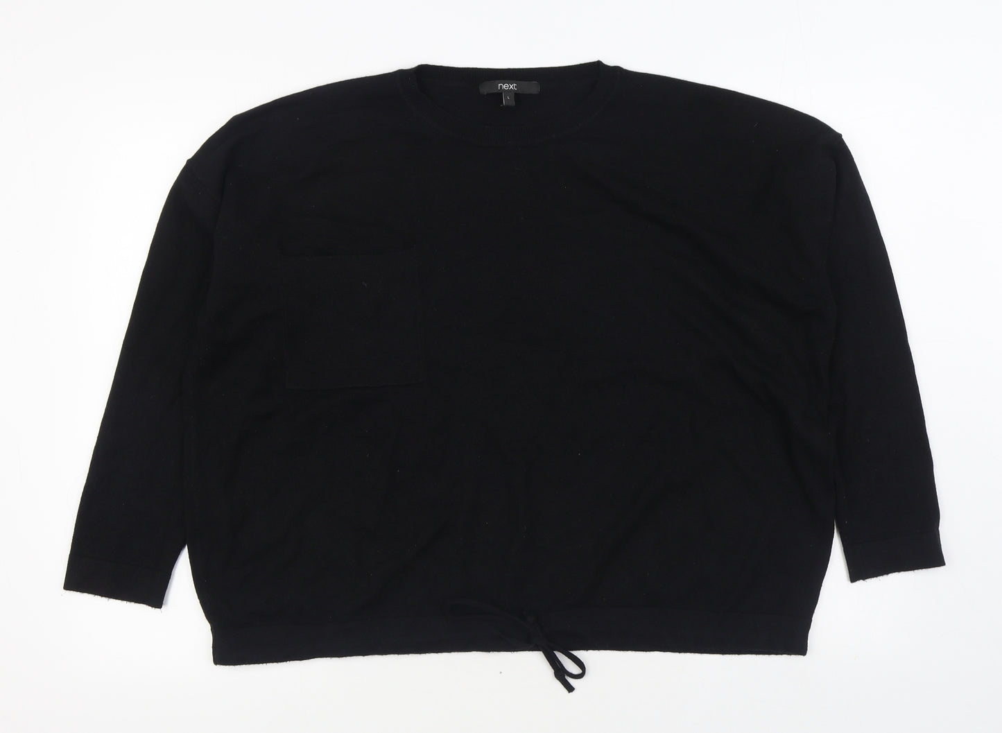 NEXT Womens Black Viscose Pullover Sweatshirt Size L Pullover