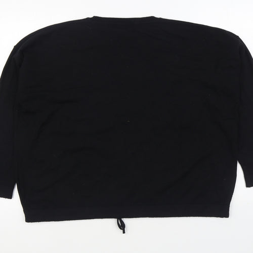 NEXT Womens Black Viscose Pullover Sweatshirt Size L Pullover