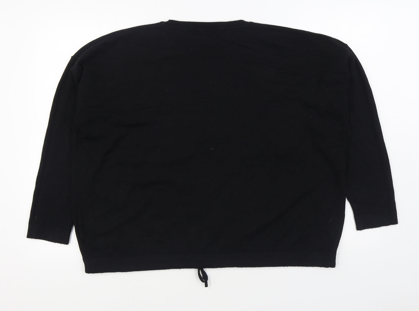 NEXT Womens Black Viscose Pullover Sweatshirt Size L Pullover