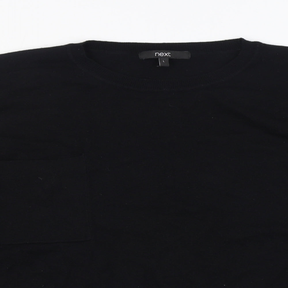 NEXT Womens Black Viscose Pullover Sweatshirt Size L Pullover