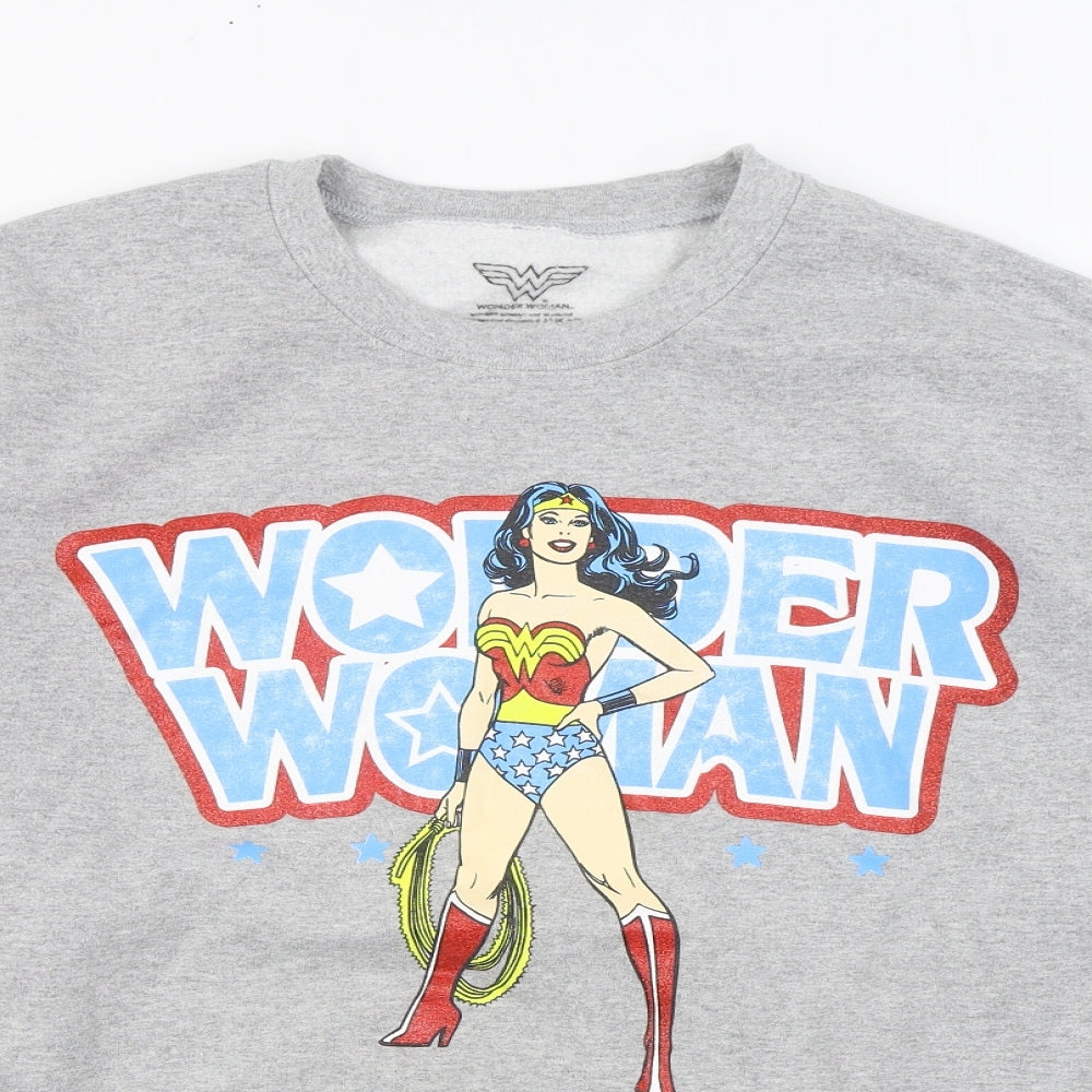 Preworn Womens Grey Cotton Pullover Sweatshirt Size XL Pullover - Wonder Woman