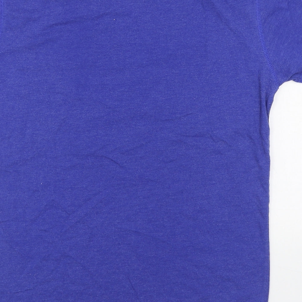JACK & JONES Mens Blue Cotton T-Shirt Size M Round Neck