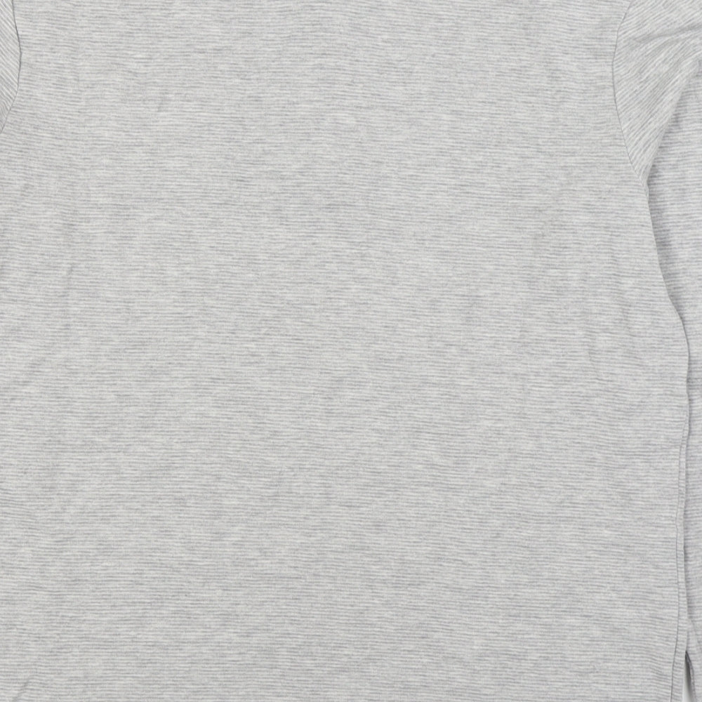 NEXT Mens Grey Cotton T-Shirt Size M Round Neck