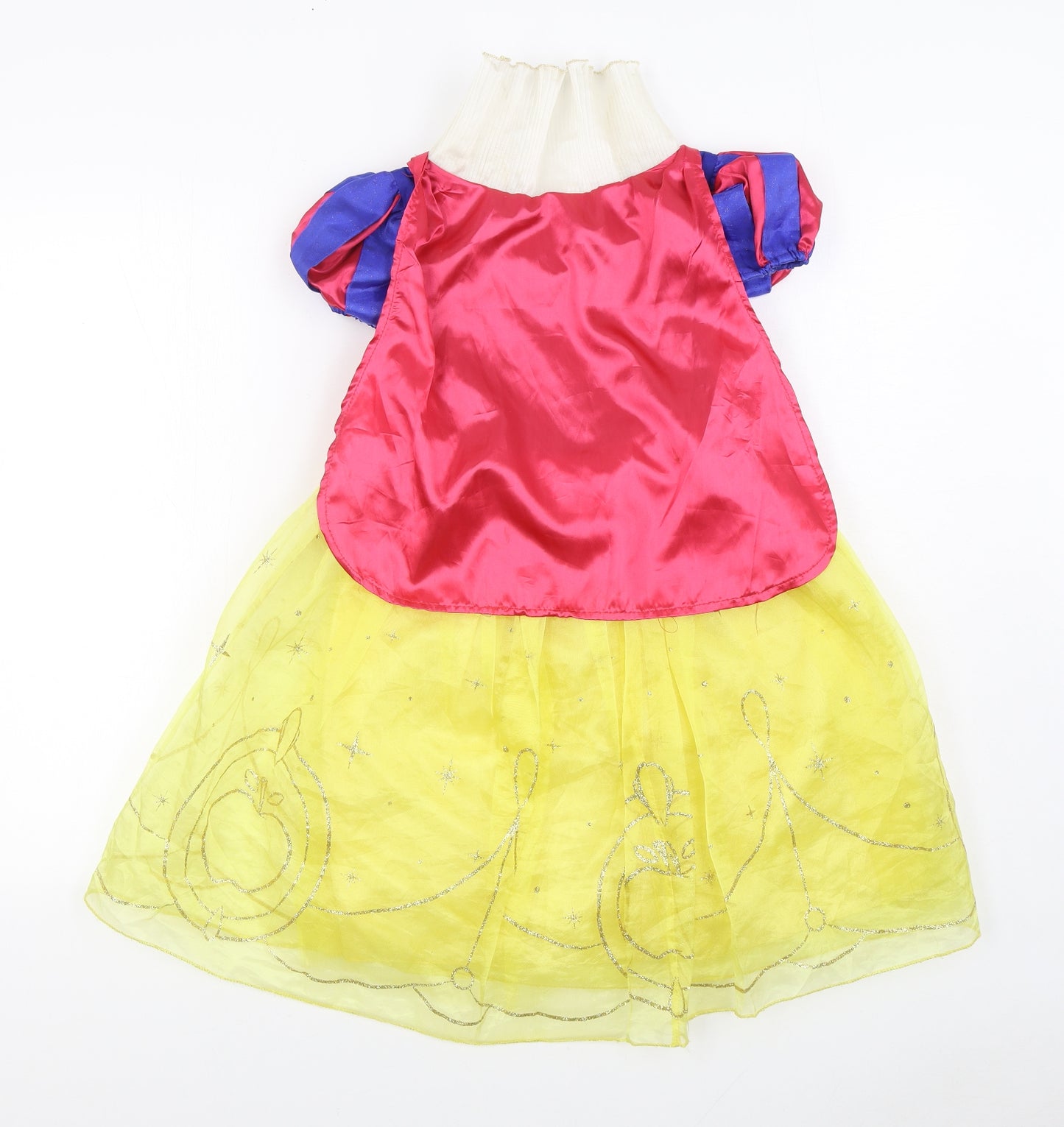 Disney Store Girls Multicoloured Polyester Ball Gown Size 4 Years Boat Neck Hook & Loop - Snow White