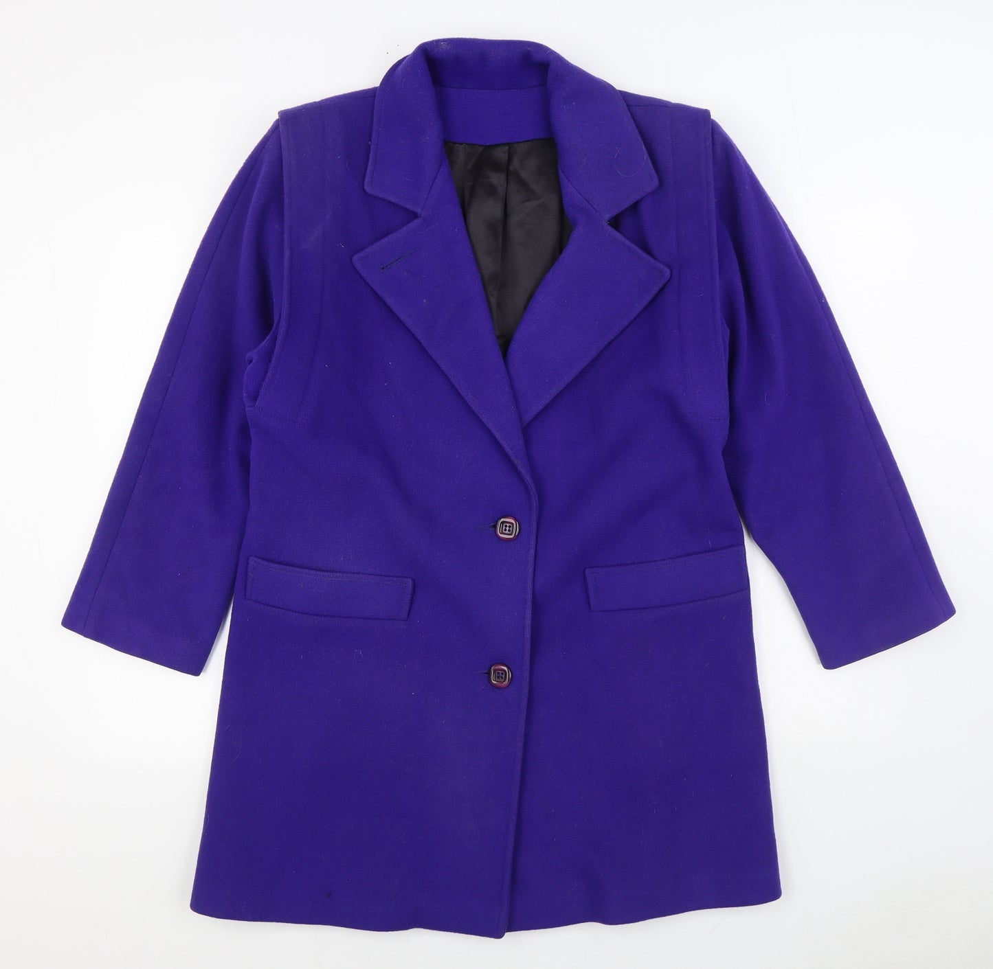 Fox Land Womens Purple Overcoat Coat Size 10 Button
