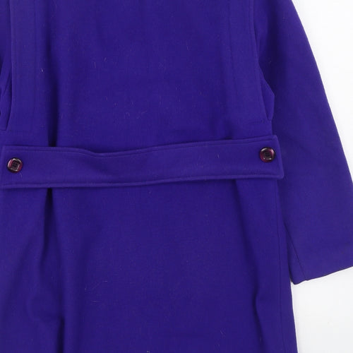 Fox Land Womens Purple Overcoat Coat Size 10 Button
