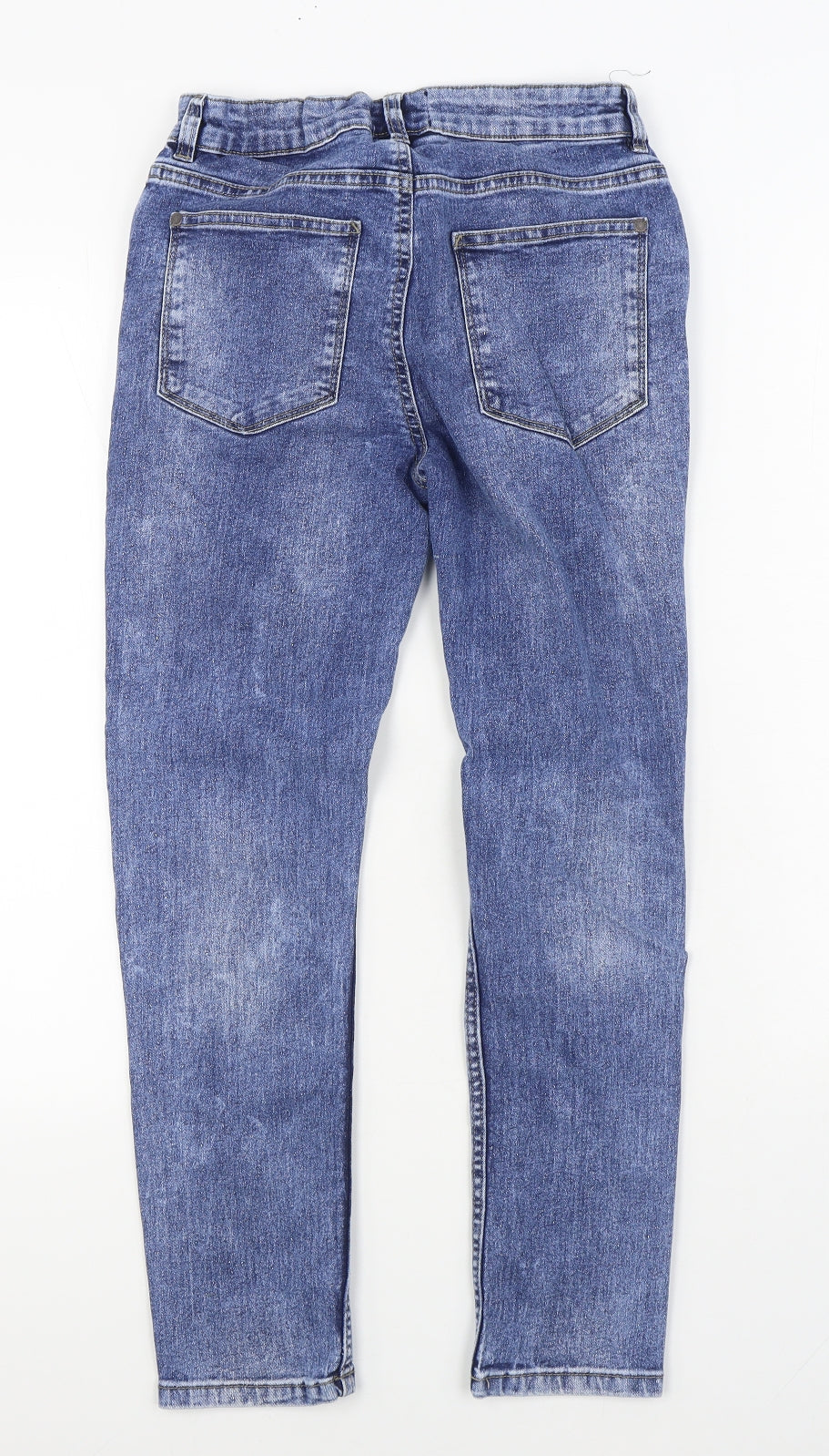 NEXT Boys Blue Cotton Skinny Jeans Size 13 Years Regular Zip