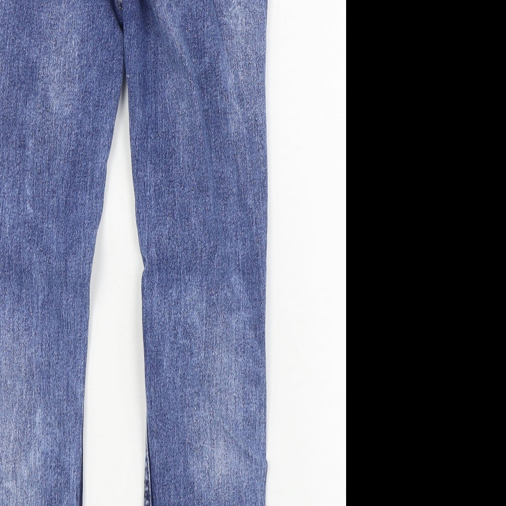 NEXT Boys Blue Cotton Skinny Jeans Size 13 Years Regular Zip