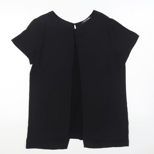 Betty Barclay Womens Black Polyester Basic Blouse Size 12 Boat Neck