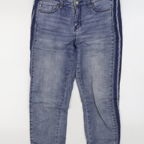 Liverpool Womens Blue Cotton Straight Jeans Size 12 L24 in Regular Zip