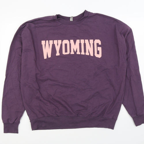 ASOS Womens Purple Cotton Pullover Sweatshirt Size 8 Pullover