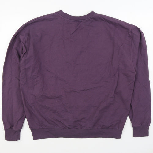 ASOS Womens Purple Cotton Pullover Sweatshirt Size 8 Pullover