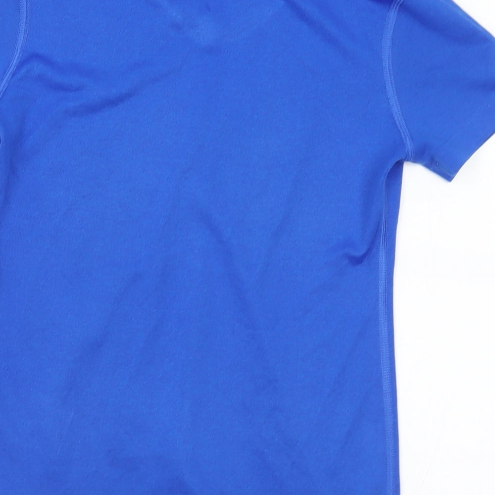Nike Girls Black Polyester Basic T-Shirt Size S V-Neck - Nike