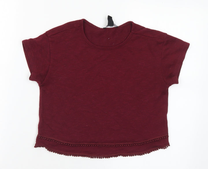 New Look Girls Red Round Neck Polyester Vest Jumper Size 10-11 Years