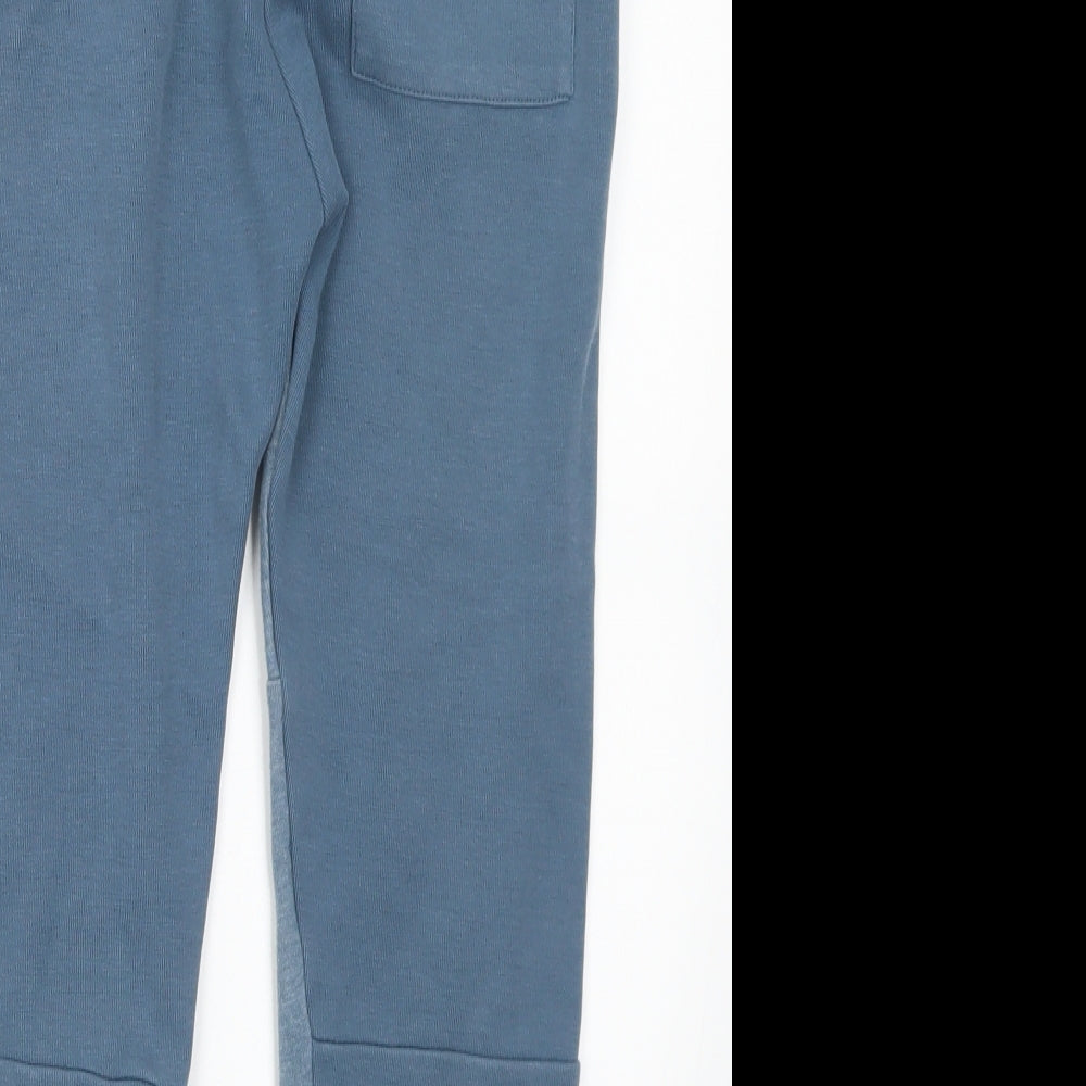 F&F Boys Blue Polyester Jogger Trousers Size 7-8 Years Regular Drawstring