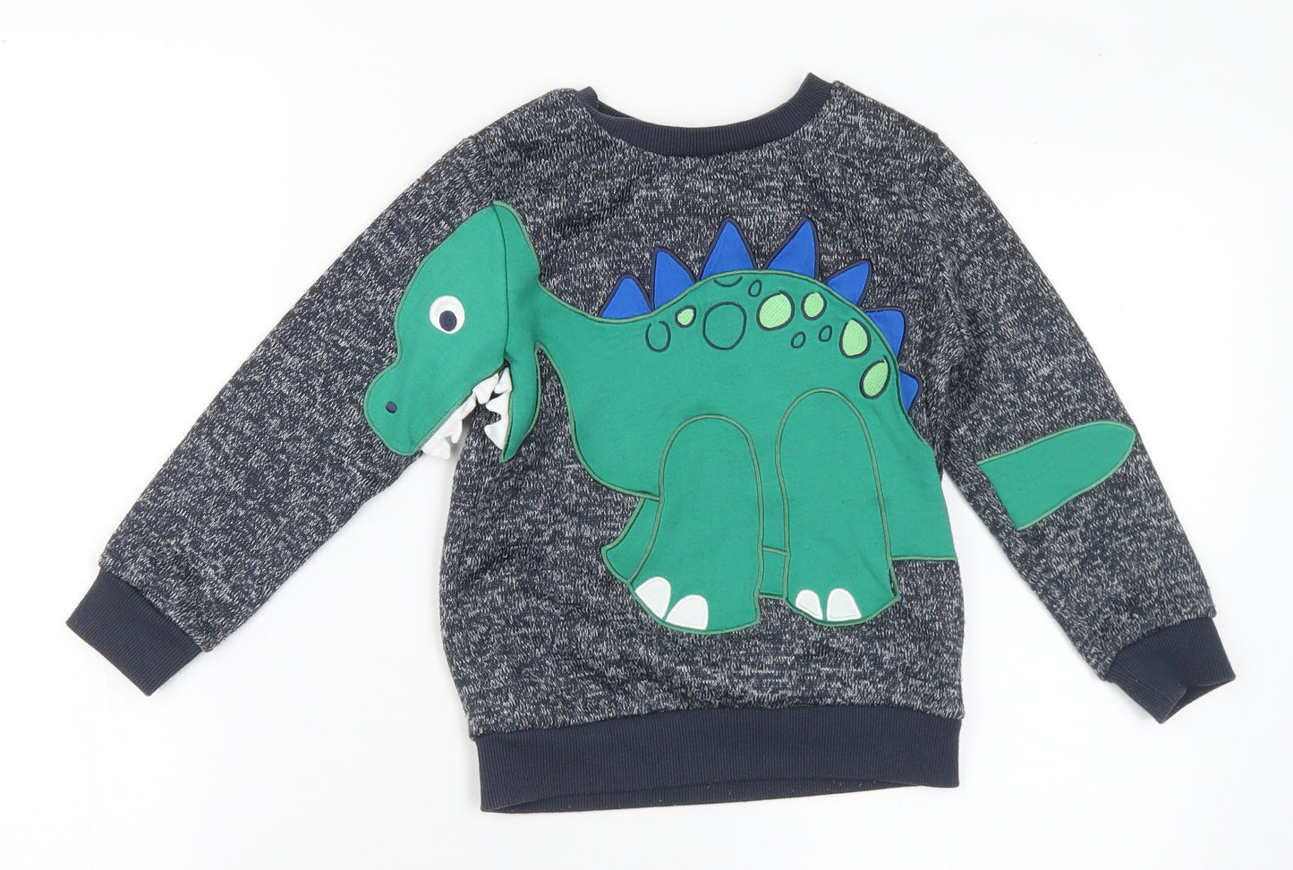 TU Boys Multicoloured Polyester Pullover Sweatshirt Size 3-4 Years - Dinosaur