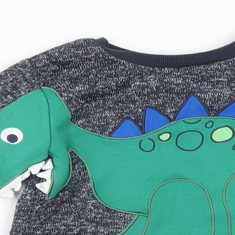 TU Boys Multicoloured Polyester Pullover Sweatshirt Size 3-4 Years - Dinosaur