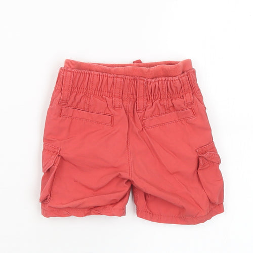 Gap Boys Red Cotton Cropped Trousers Size 0-3 Months Drawstring