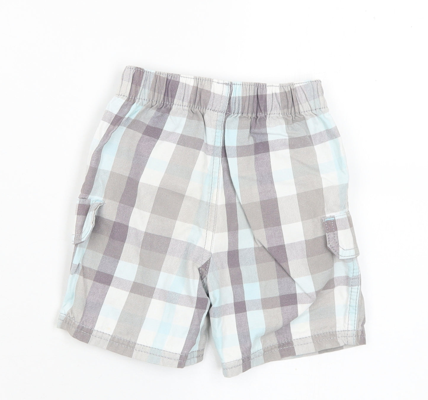 George Boys Multicoloured Check Cotton Cropped Trousers Size 12-18 Months