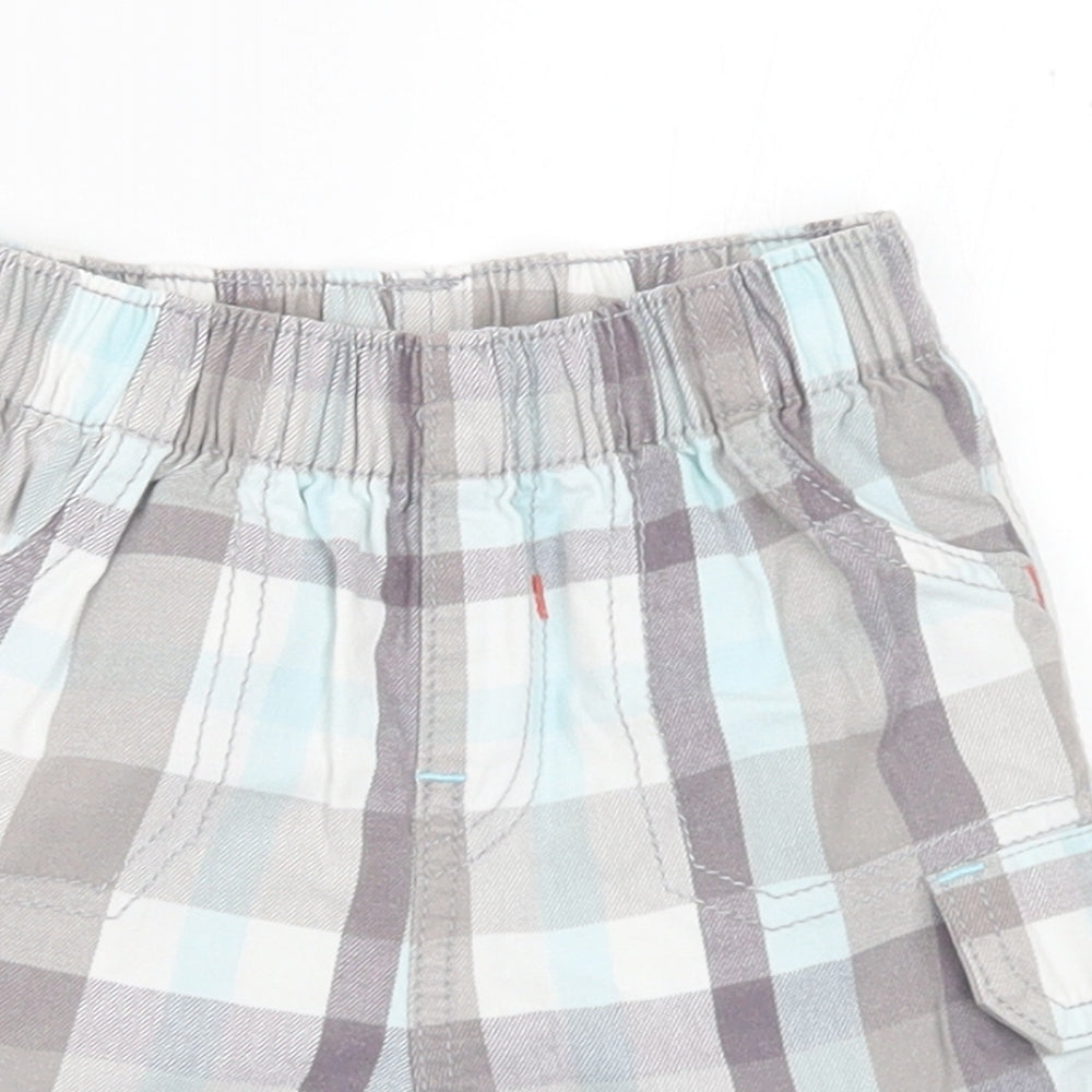 George Boys Multicoloured Check Cotton Cropped Trousers Size 12-18 Months