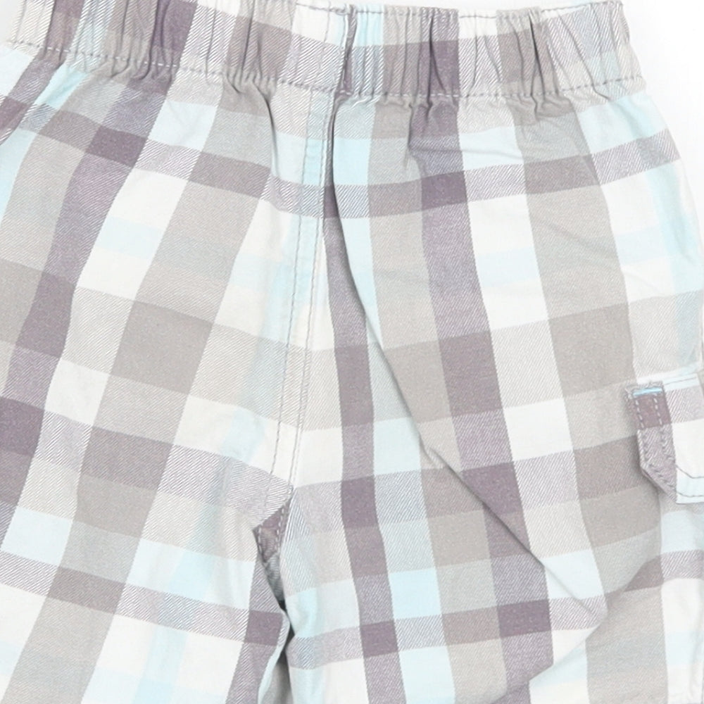George Boys Multicoloured Check Cotton Cropped Trousers Size 12-18 Months