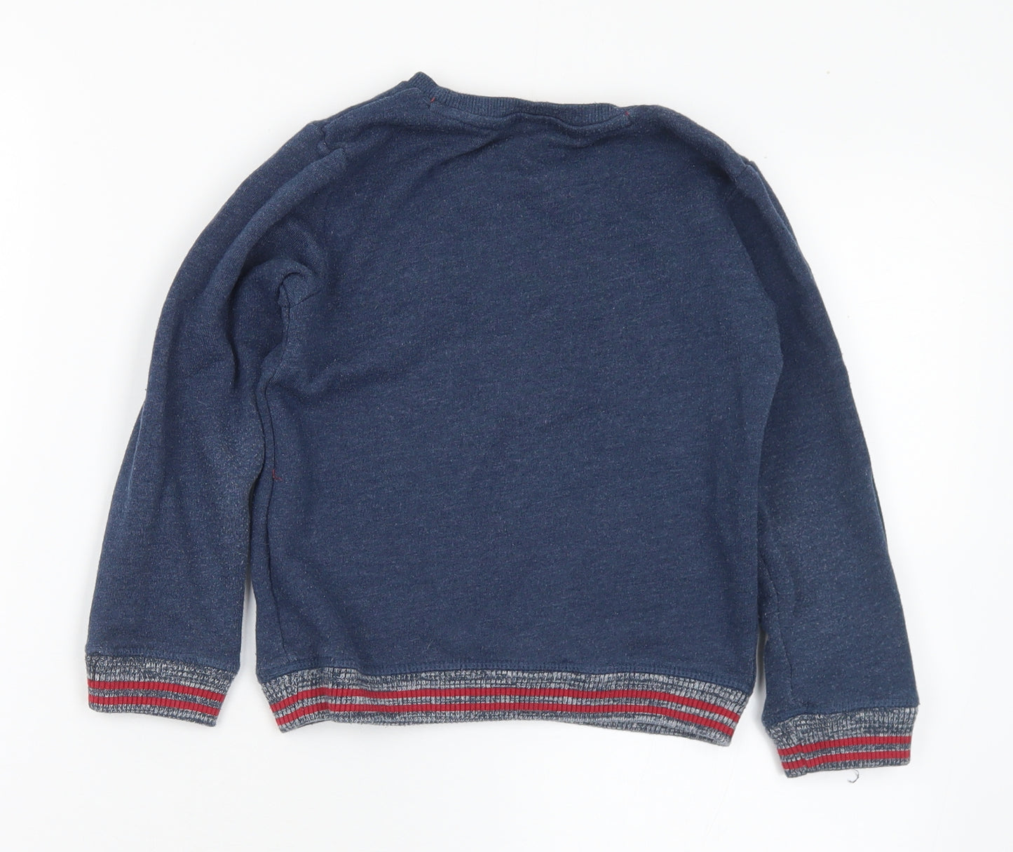 Marks and Spencer Boys Blue Cotton Pullover Sweatshirt Size 4-5 Years