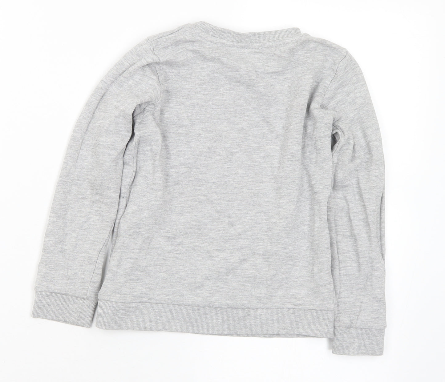 GUESS Girls Grey Cotton Pullover Sweatshirt Size 6 Years - Logo