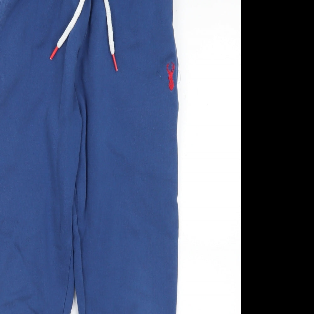 NEXT Boys Blue Cotton Jogger Trousers Size 7 Years Regular Drawstring