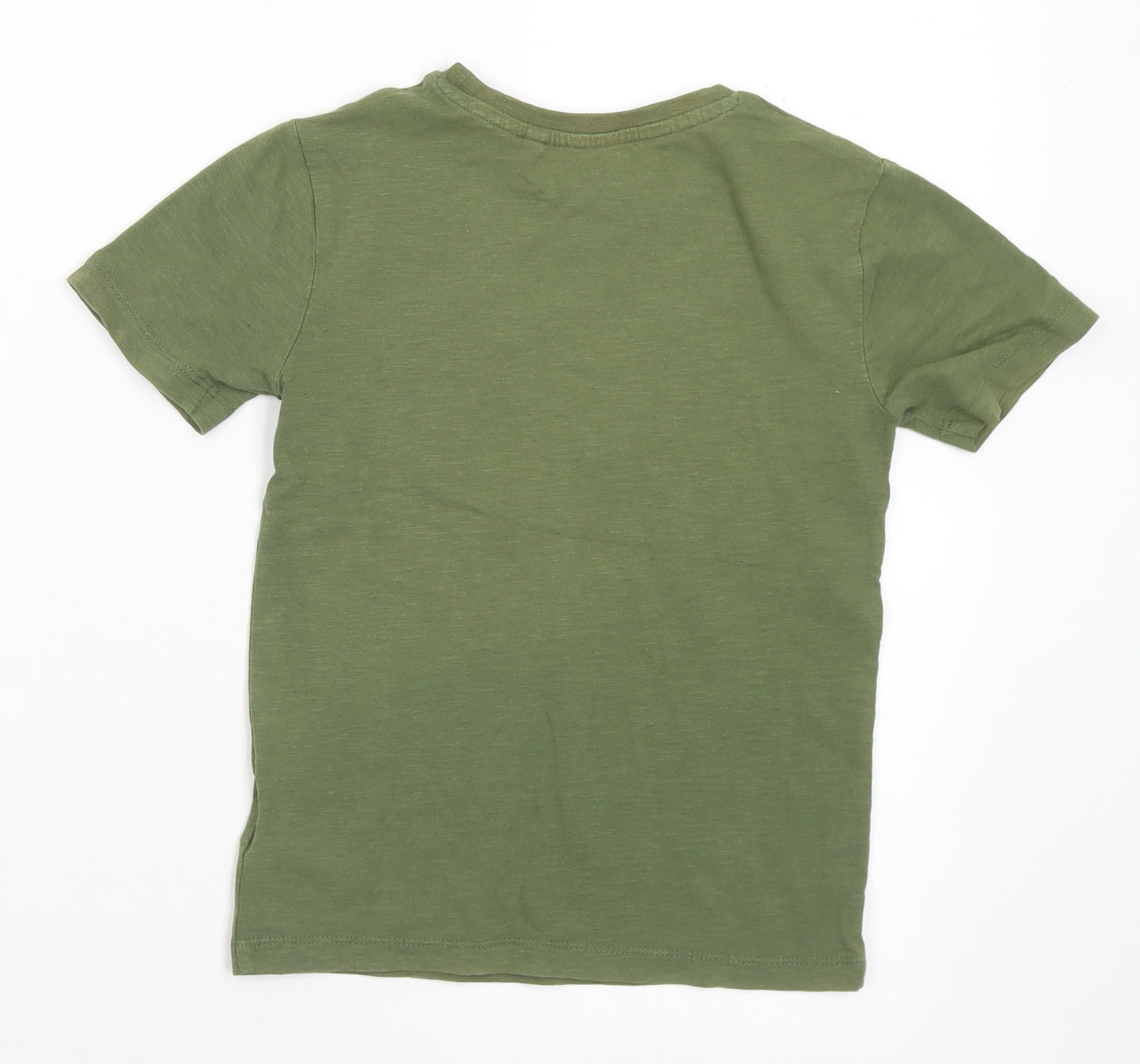 NEXT Boys Green Cotton Basic T-Shirt Size 5 Years Crew Neck