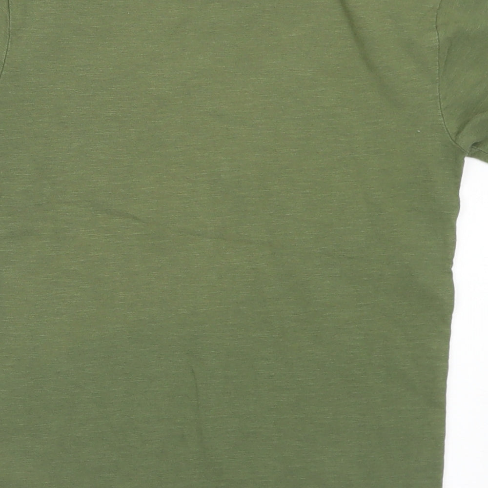 NEXT Boys Green Cotton Basic T-Shirt Size 5 Years Crew Neck