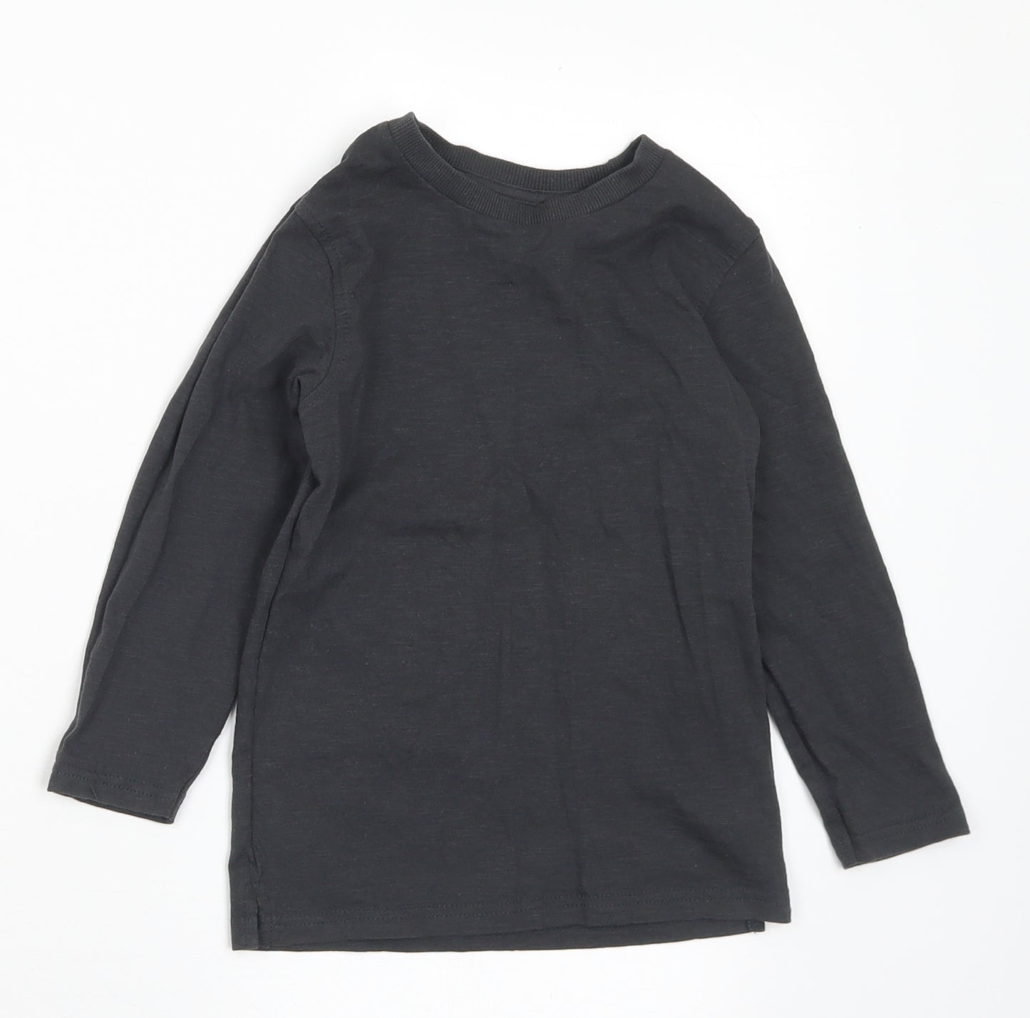 NEXT Boys Black Cotton Basic T-Shirt Size 4 Years Crew Neck