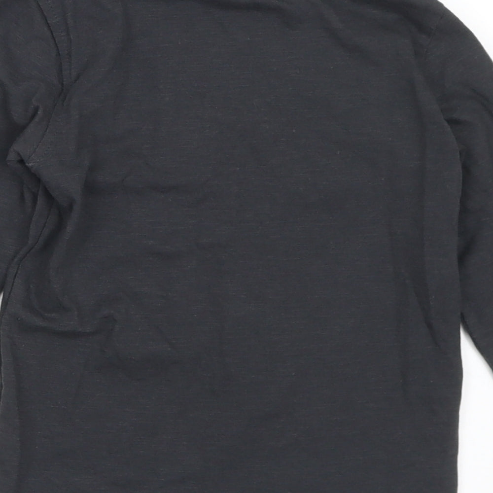 NEXT Boys Black Cotton Basic T-Shirt Size 4 Years Crew Neck