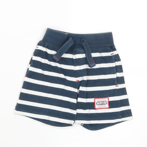 Dunnes Stores Boys Blue Striped Cotton Cropped Trousers Size 12-18 Months