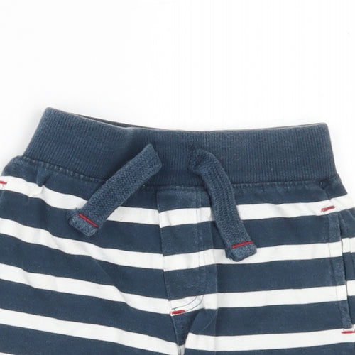 Dunnes Stores Boys Blue Striped Cotton Cropped Trousers Size 12-18 Months