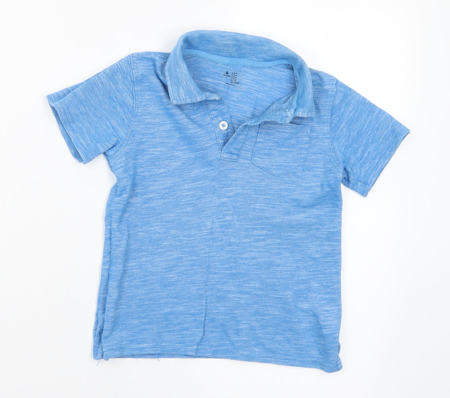 Gap Boys Blue Polyester Basic Polo Size 4 Years Collared