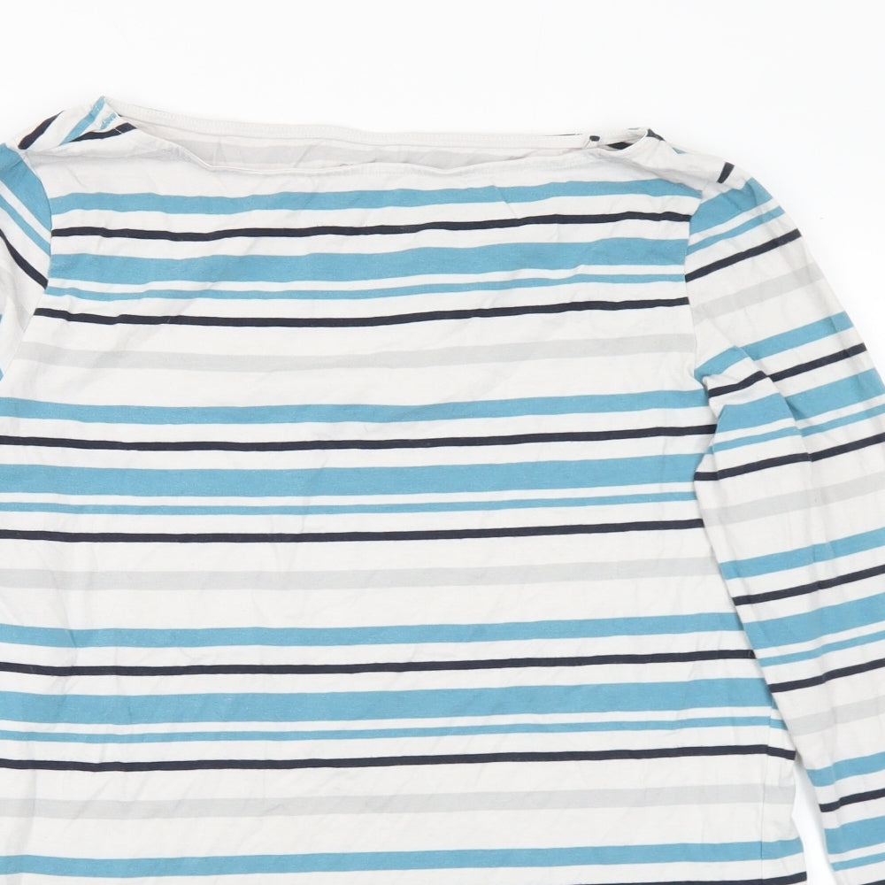 ESMARA Womens Multicoloured Striped Cotton Basic T-Shirt Size 18 Boat Neck - 18-20