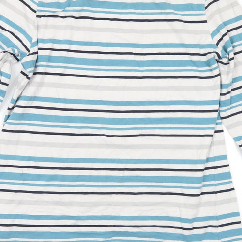 ESMARA Womens Multicoloured Striped Cotton Basic T-Shirt Size 18 Boat Neck - 18-20