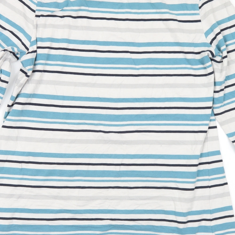 ESMARA Womens Multicoloured Striped Cotton Basic T-Shirt Size 18 Boat Neck - 18-20