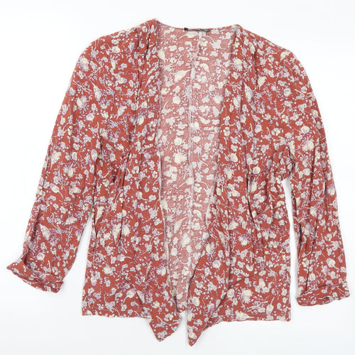 Daisy Collection Womens Multicoloured Floral Viscose Basic Blouse Size 12 V-Neck